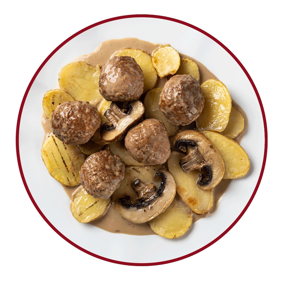 Albóndigas con patatas a la crème