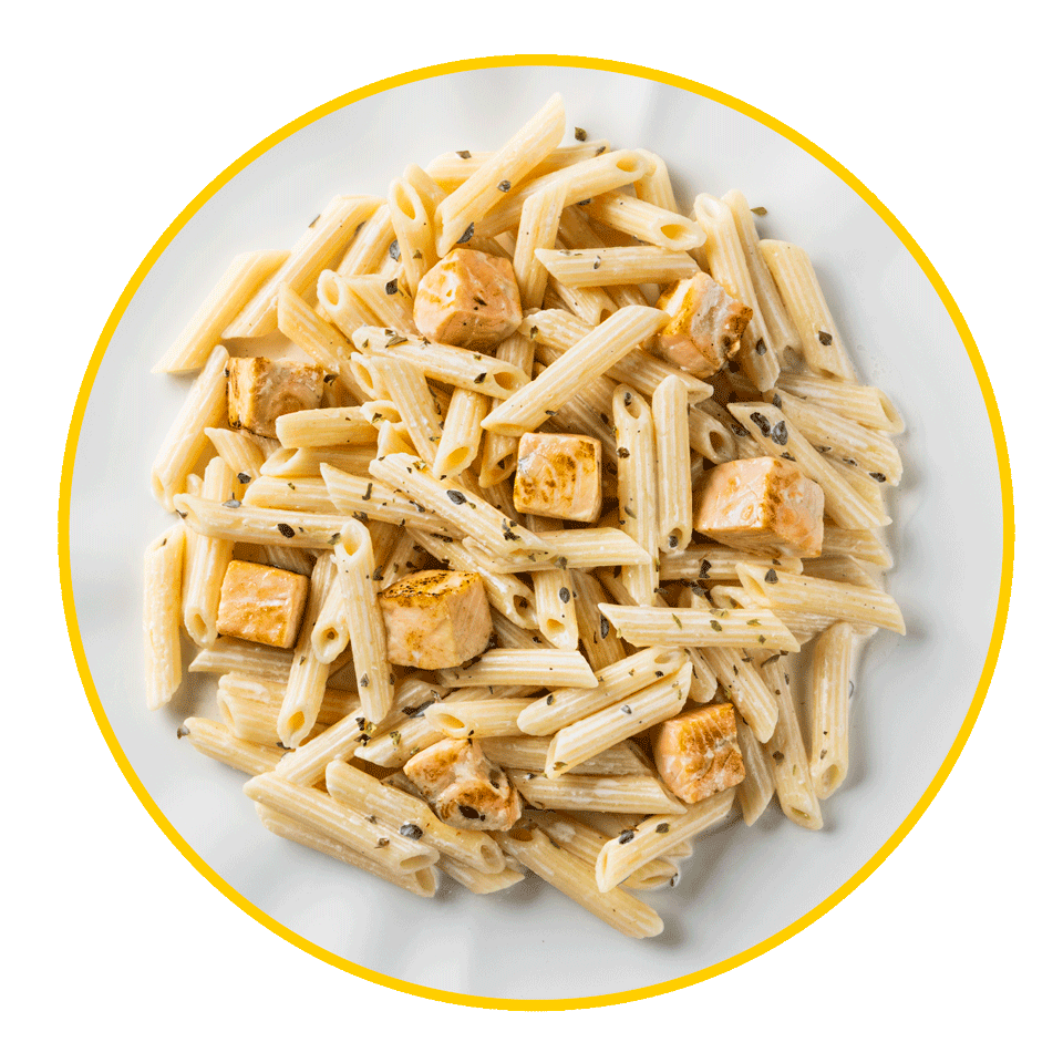 Penne Rigate con Salmón